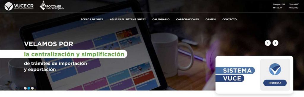 Sitio web VUCE