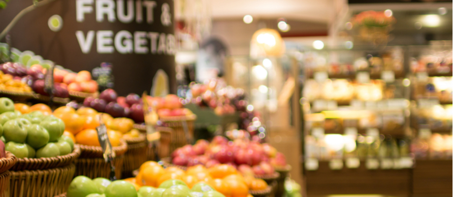 Supermercado , zona de frutas y hortalizas